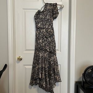 ASTR The Label Floral One Shoulder Dress